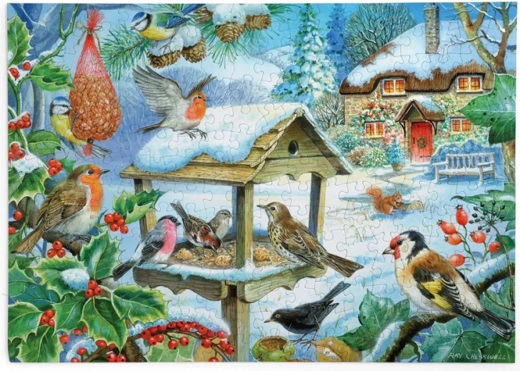 House of Puzzles Puzzle Ptaki w karmniku 250 dużych elementów