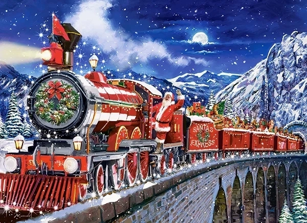 Puzzle 200 elementów Santa's Coming to Town