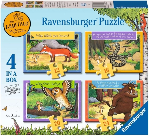 Puzzle Ravensburger Gruffalo: bajkowe historie 4w1