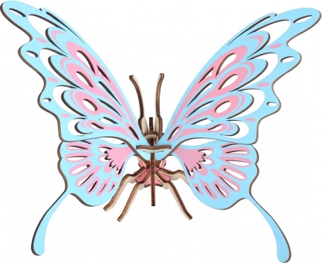 Woodcraft drewniane puzzle 3D motyl kolorowy