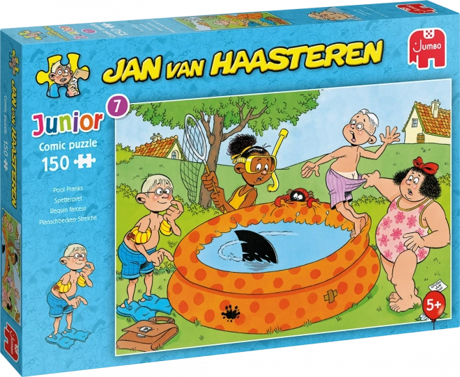Puzzle JUMBO Jan van Haasteren Junior: Psikusy przy basenie 150 elementów