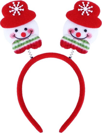 Świąteczna opaska z bałwankami