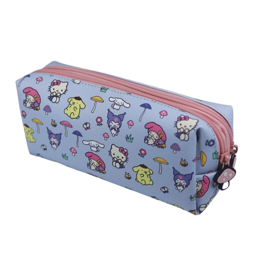Hello Kitty i Przyjaciele podwójny szkolny piórnik mushroom