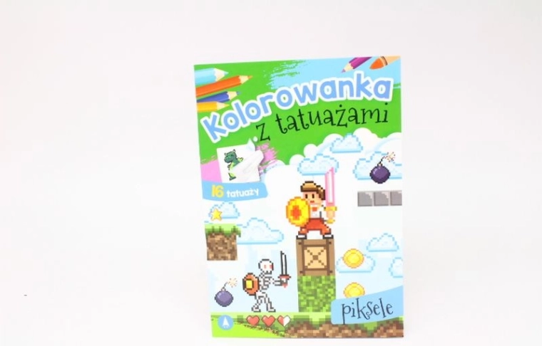 Piksel tattoo – kolorowanki i zmywalne tatuaże