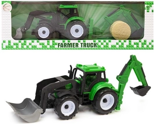 Traktor koparko-ładowarka z przyczepą - 1 szt.