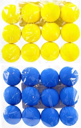 Zestaw 12 piankowych piłeczek
