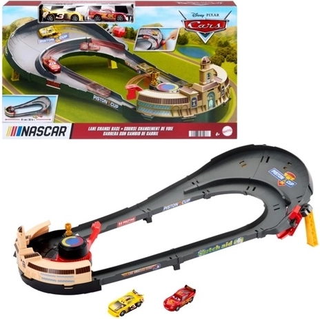 Disney i Pixar Cars tor wyścigowy NASCAR z 2 autkami