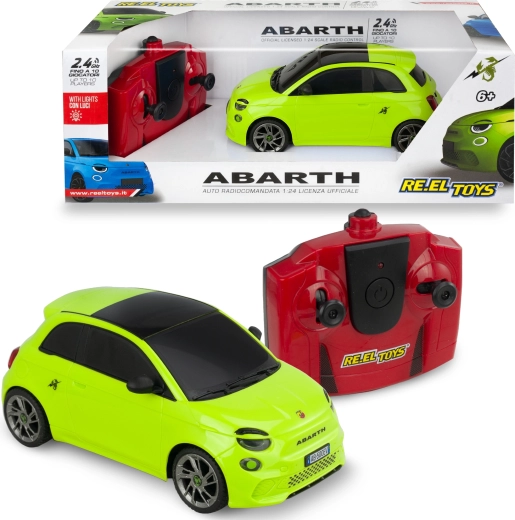 Samochód RC Abarth 500e 1:24 na pilota, zielony - 1 sztuka