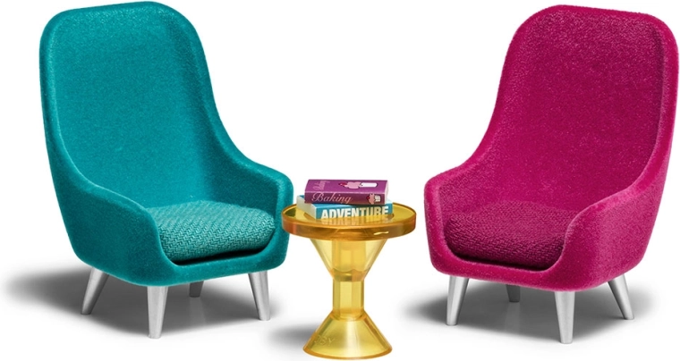 Lundby zestaw foteli i stolika do domku dla lalek