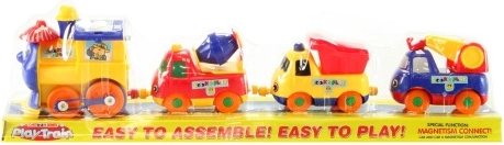 Pociąg na baterie z magnetycznymi wagonikami, 32 cm