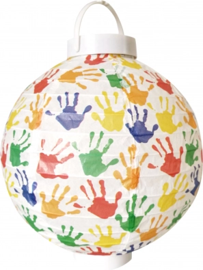 Papierowy lampion 20 cm na baterie