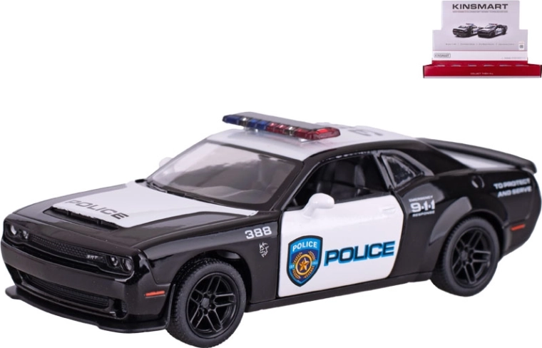 Metalowy model Dodge Challenger SRT Demon 170 Police – Kinsmart 1:40