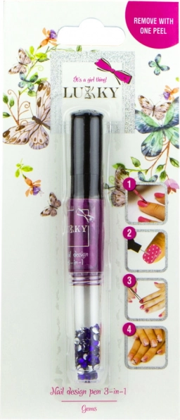 Lukky zdejmowany lakier do paznokci i brokat