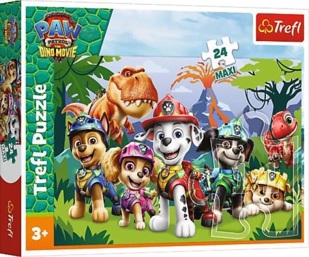 Maxi puzzle 24 elementy Psi Patrol Dino Film – prehistoryczna przyjaźń 60 × 40 cm