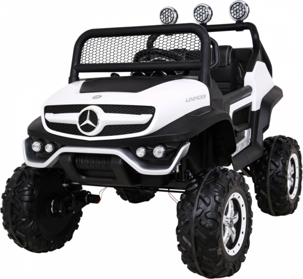 Mercedes‑Benz Unimog dla dzieci 4x4 z pilotem, LED i MP3 – biały