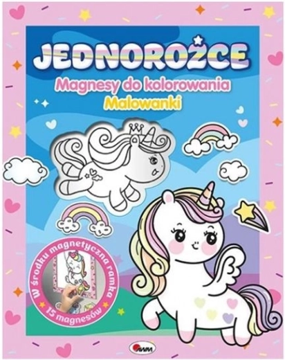 Magnesy do kolorowania – jednorożce