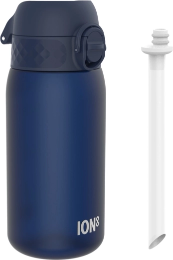 ION8 dziecięca butelka na wodę ze słomką BPA Free 350 ml, navy - 1 sztuka