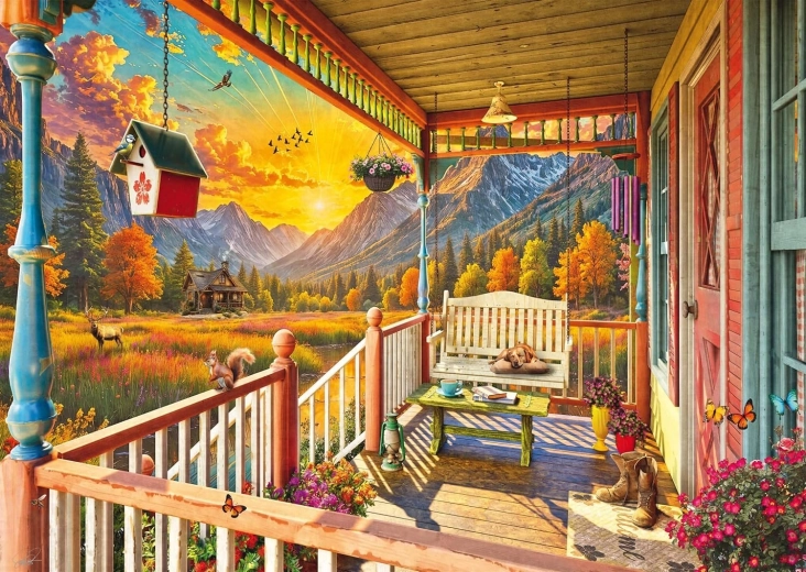 Puzzle Górska weranda 1000 elementów SCHMIDT