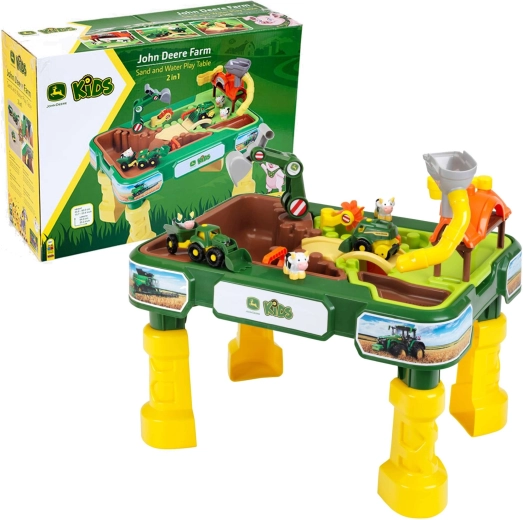 Dziecięcy stolik do zabawy z piaskownicą John Deere Farma