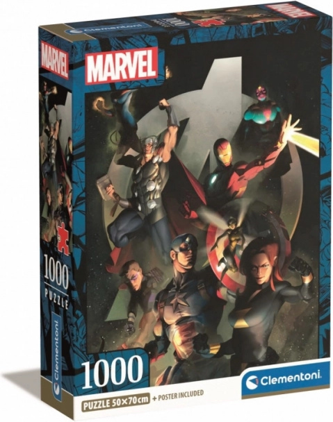 Puzzle 1000 elementów Compact Marvel The Avengers