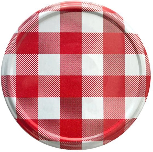 Wieczka do słoików do wekowania 66 mm z motywem kratek, 10 szt.