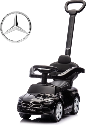 Milly Mally jeździk z rączką prowadzącą Mercedes‑Benz C‑Class Deluxe czarny