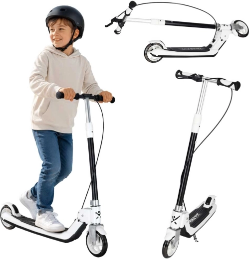 Trike Fix dziecięca składana hulajnoga z kółkami LED, czarna