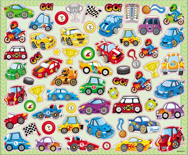 Duże kolorowanki z naklejkami – środki transportu