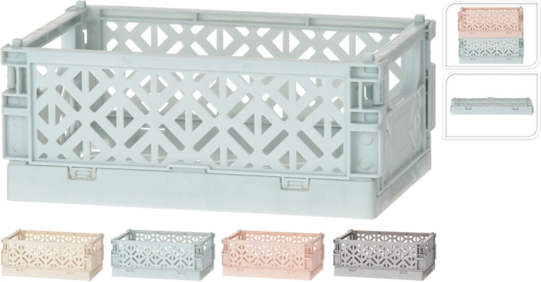 Składany plastikowy koszyk 10 × 15 × 6 cm – mix kolorów