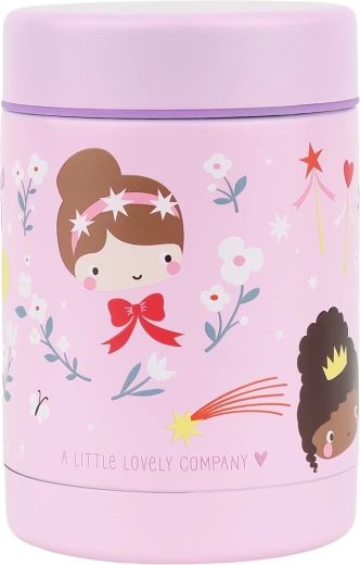 A Little Lovely Company izolowany stalowy pojemnik na jedzenie ze stali nierdzewnej Księżniczki 300 ml
