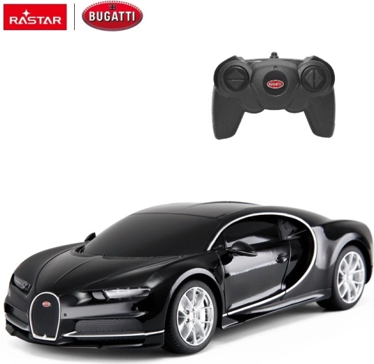 Bugatti Chiron RC auto zdalnie sterowane Rastar 1:24 czarne