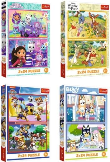 Puzzle 2×24 elementy – różne motywy