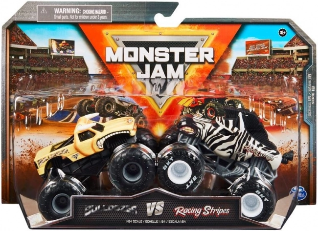 Zestaw 2 pojazdów Monster Jam 1:64 w formie odlewu