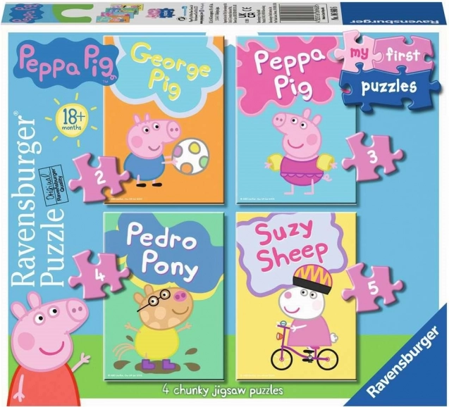 Moje pierwsze puzzle Peppa Pig 4w1 (2–5 elementów) RAVENSBURGER