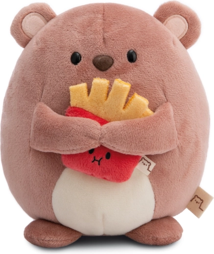 NICI MyMochi pluszowy miś Nomo z frytkami 16 cm w opakowaniu prezentowym