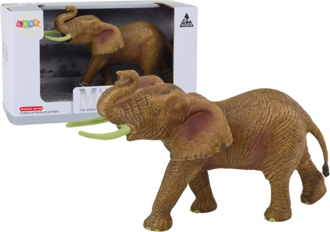Kolekcjonerska figurka afrykańskiego słonia z uniesioną trąbą SAFARI