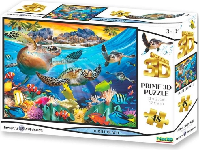 3D puzzle Żółwia plaża 48 elementów