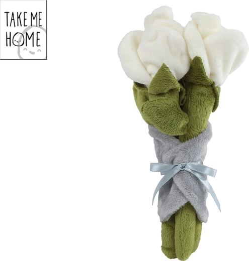 Bukiet pluszowych białych róż Take Me Home 22 cm - 1 sztuka