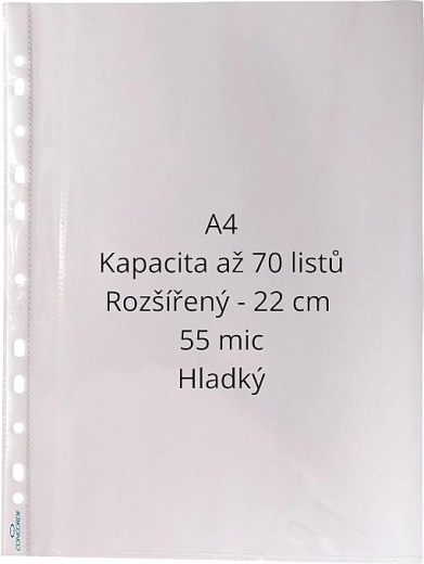Koszulka na dokumenty CONCORDE A4 przezroczysta, gładka, 55 mikronów, 100 szt.