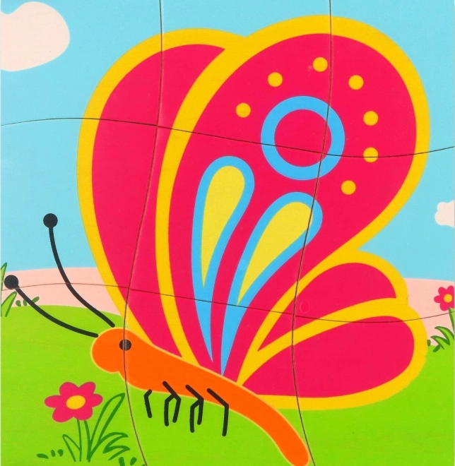 Warstwowe drewniane puzzle Motyl