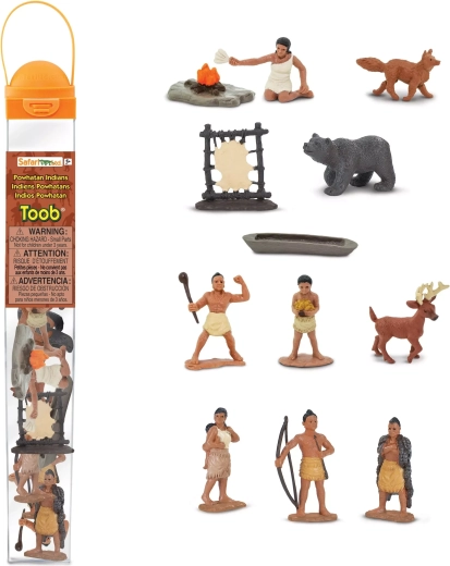 Safari Ltd. Toobs Indianie (Powhatan) – tuba z 12 figurkami