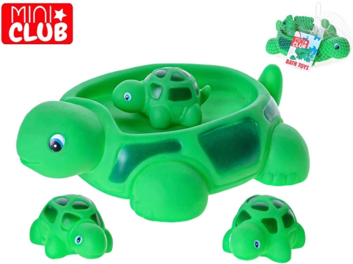 Zabawka do kąpieli Żółwia rodzinka do wanny z siateczką