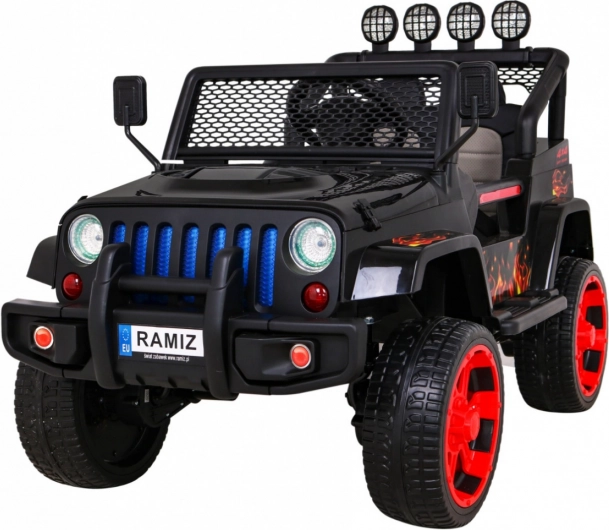 Dziecięcy terenowy samochód Raptor Drifter 4x4 z płomieniami i MP3 LED