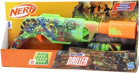 Nerf Zombie Driller blaster z obrotowym bębnem