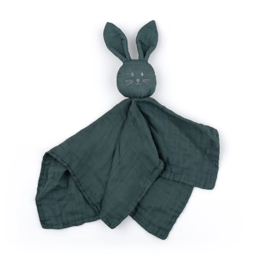 Petite&Mars bambusowy muślinowy przytulaczek Hugo misty green