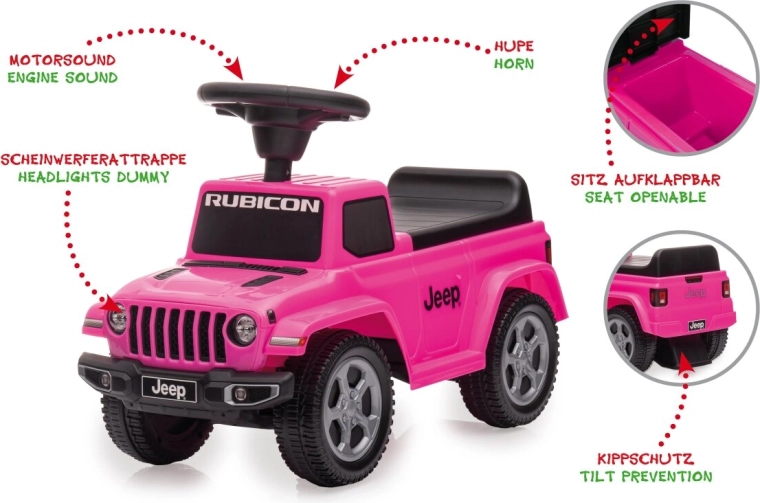 Jeździk dziecięcy Jeep Gladiator różowy