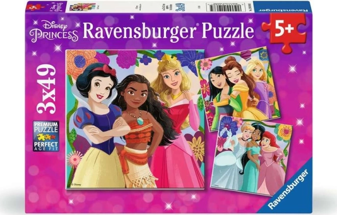 Puzzle Ravensburger Disney: Księżniczki z bajek 3x49 kawałków