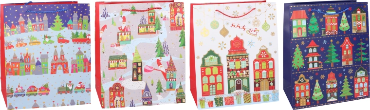 Świąteczna torba prezentowa M 26 × 32 × 10 cm - 1 sztuka