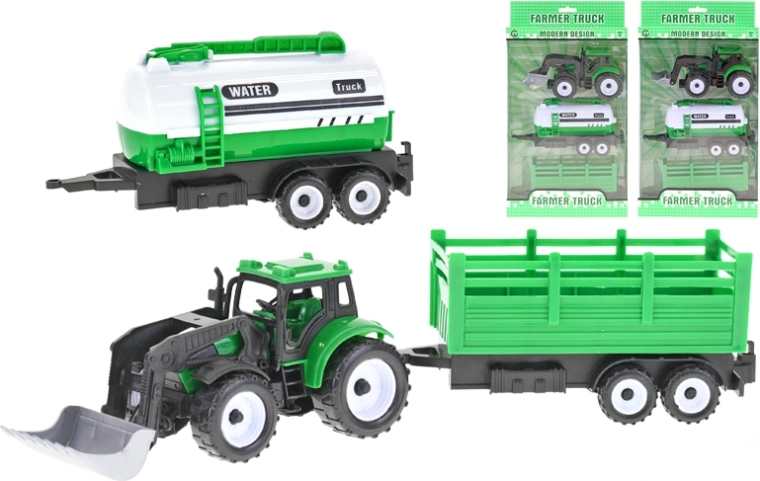 Traktor ładowarka z napędem inercyjnym 17 cm + 2 przyczepy, 3 rodzaje