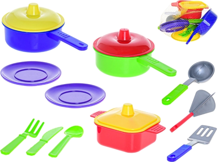 Dziecięcy zestaw naczyń w siatce